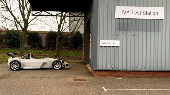 Edge Devil Kitcar outside the IVA Test Centre